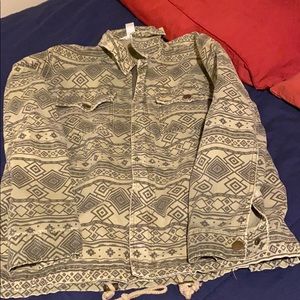 Forever 21 green over sized boho jacket